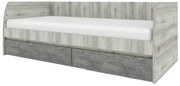 Pat de o persoană 90 cm (váľanda) Japon 2 (castan nairobi + onyx) (cu somieră) (cu sp. depozitare). 1116913