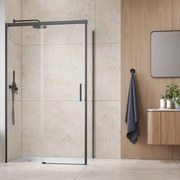 Usa de nisa culisanta Radaway Idea KDJ 100 cm sticla 6 mm finisaj GunMetal periat-transparent deschidere stanga