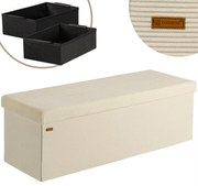 Deuba Bancă de depozitare 114x38x38 cm - bej