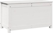 vidaXL Cutie de depozitare, alb, 80x40x45,5 cm, lemn masiv de pin