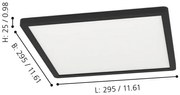 Eglo 900093 - Plafonieră LEDRGBW reglabilă ROVITO-ZLED/14,6W/230V, neagră