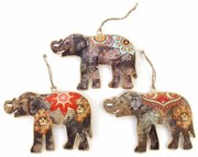 Set 3 deco pandantiv Elephant 16x10 cm