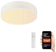 Plafonieră LED dimabilă PERFECTO 24W/230V Wi-Fi Tuya Immax NEO 07153-W40 + telecomandă