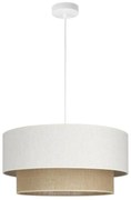 Lustră pe cablu NATIA 1xE27/60W/230V alb/maro