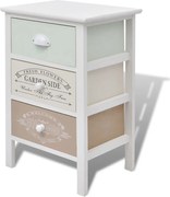 vidaXL Dulap în stil franțuzesc, cu 3 sertare, lemn