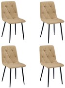 Set 4 Scaune Bucatarie/Dining Fido Material Textil Maro