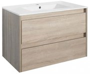 Mască de baie Porto 80 cu chiuvetă în culoarea stejarului Sonoma