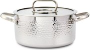 Cratita din inox Zilan ZLN1313, 2.5L, Diametru 20 cm, Manere nituite, Compatibil gaz, inductie electric, Compatibil masina de spalat vase