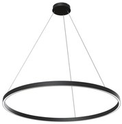 Lustra LED suspendata design modern Rim negru 100cm, 3000K