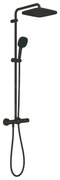 Coloana de dus cu baterie termostatata negru mat Grohe Vitalio 250 Cube
