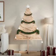 vidaXL Brad de Crăciun decorativ, 150 cm, lemn masiv