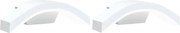 vidaXL Lămpi exterioare de perete cu LED 2 buc. alb, aluminiu turnat