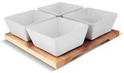 Set de servire 5 piese Lamart LT9018 Bamboo, 19 x19 cm