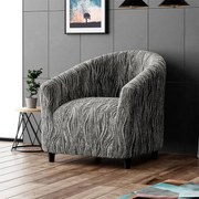 Huse bielastice UNIVERSO NOU dungi alb-negru fotoliu de club (l. 50 - 70 cm)