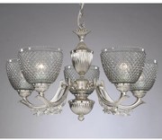 Candelabru cu 5 brate design italian din alama 9851