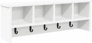 vidaXL Răcător de paltoane montat pe perete Alb 75 x 16 x 26 cm