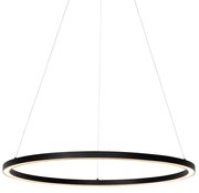 Lampă suspendată neagră 80 cm cu LED inclus, reglabil în 3 trepte - Girello