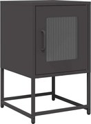 vidaXL Noptieră, negru, 36x39x60,5 cm, oțel laminat la rece