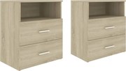 vidaXL Noptiere, 2 buc., stejar sonoma, 50x32x60 cm