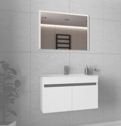 Dulap Baie FIGARO L-80 Oglinda Alb