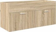 vidaXL Dulap de chiuvetă cu depozitare Stejar Sonoma Lemn compozit
