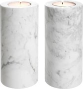 Set 2 suporturi pentru lumanari din marmura LUX Tobor L 112681 HZ