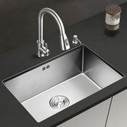 Chiuveta Bucatarie Profesionala , Incorporata in blat, Inox,HM INOX SATIN, 75X45 CM