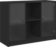 vidaXL Servantă, negru, 102x37x75,5 cm, lemn prelucrat