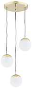 Lustra cu pendule design modern LIVIA 3 alama