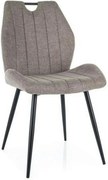 Scaun ARCO, bej/negru, stofa clasica - Brego 34/metal, 51x43x91 cm