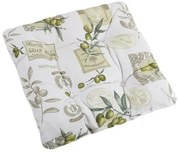 Pernă de scaun matlasată Bellatex Ema Oliva, 40 x 40 cm