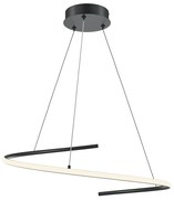 Lustra LED suspendata design circular Curve negru
