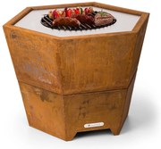 Blumfeldt Hekla 2 în 1, șemineu, Ø 60 cm, rezistentă la apă și îngheț, placă de grătar, grătar de grătar