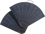 Outsunny Set 2 Greutăţi pentru Umbrelă de 28 kg cu Design în Evantai şi Mâner, 66x47x4.2 cm, Bronz | Aosom Romania
