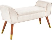 Bancheta eleganta, Tapitata Tesatura Structurata, Bej, Scarlett 90cm