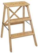 Scara bambus, 3 trepte, 50 x 43.5 x H 63.5 cm