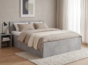 Pat SOFIA 120 x 200 cm, beton Saltele: Cu saltele Deluxe 10 cm, Somiera pat: Cu lamele drepte