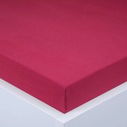 Cearşaf cu elastic jersey EXCLUSIVE culoarea vinului 90 x 200 cm