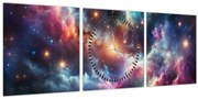 Tablou - Univers întunecat (cu ceas) (90x30 cm)