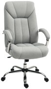 Vinsetto Scaun de birou ergonomic, spatar inalt, husa de respirabil, inaltime ajustabila, Gri | Aosom Romania
