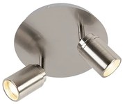 Spotlight modern pentru baie din oțel cu 2 lumini IP44 - Ducha