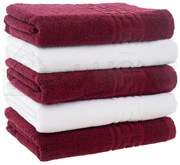 Set 5 Prosoape Baie, Bumbac 100% - Grena Alb