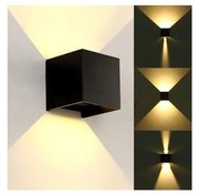Aplică LED de exterior KREON 2xLED/3W/230V IP54 3000K negru