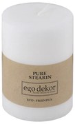 Lumânare Eco candles by Ego dekor Friendly, durată ardere 37 h, alb