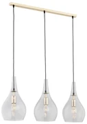 Lustra cu 3 Pendule sticla design decorativ SANTANA auriu/transparent