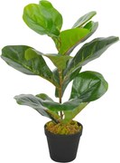 vidaXL Plantă artificială ficus cu ghiveci, verde, 45 cm