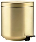 Coș de gunoi alămiu cu pedală din oțel inoxidabil 4 l Ume Brass – Zone