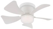 Lustra LED cu ventilator si telecomanda HINES alb 40cm, 03609W GL