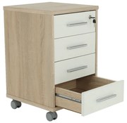 Dulăpior de birou cu cheie, stejar sonoma/alb, JOHAN 2 NEW 12