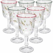 Set de 6 pahare de vin Xmas Leaves 240 ml